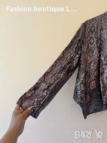 Уникално сако от пайети размер L / XL на марката Blanco 🖤, снимка 2 - Сака - 54314708