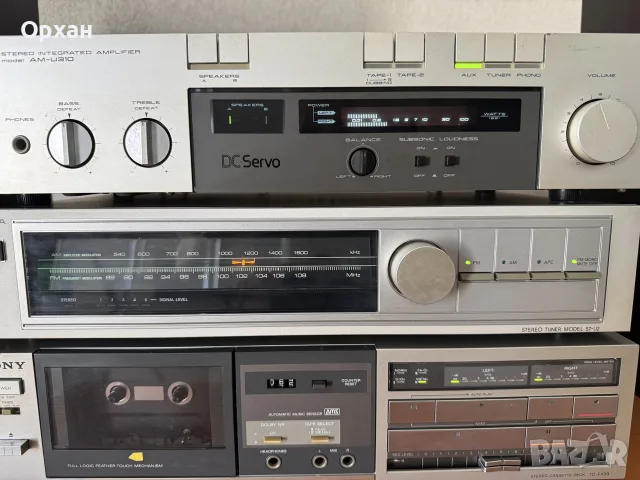 Ретро аудио система / компонентен Hi-Fi стерео сет (Toshiba, Sony, Akai)