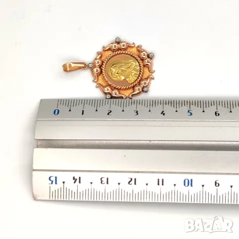 Девата от 18 карата бяло и жълто злато, снимка 3 - Колиета, медальони, синджири - 48435677