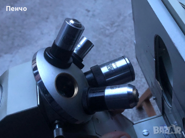 стар професионален микроскоп "CARL ZEISS JENA" - Germany DDR, снимка 16 - Антикварни и старинни предмети - 41317641