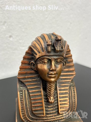 Метален бюст на Тутанкамон. №4737, снимка 2 - Колекции - 42892017