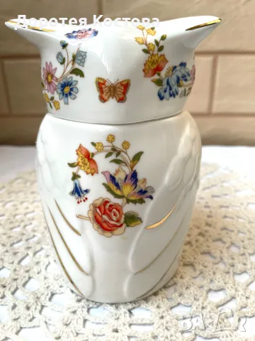 AYNSLEY красива кутийка - бухал от фин костен порцелан от Англия, снимка 7 - Антикварни и старинни предмети - 50181358