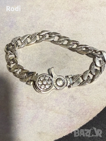 масивна маркова сребърна мъжка гривна