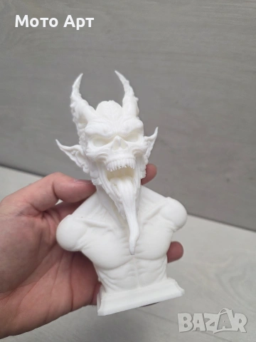 Демонска Дяволска Глава Фигура Демон Дявол Diablo 3D 3Д Принт за Оцветяване Демон Дявол, снимка 5 - Декорация за дома - 54167075