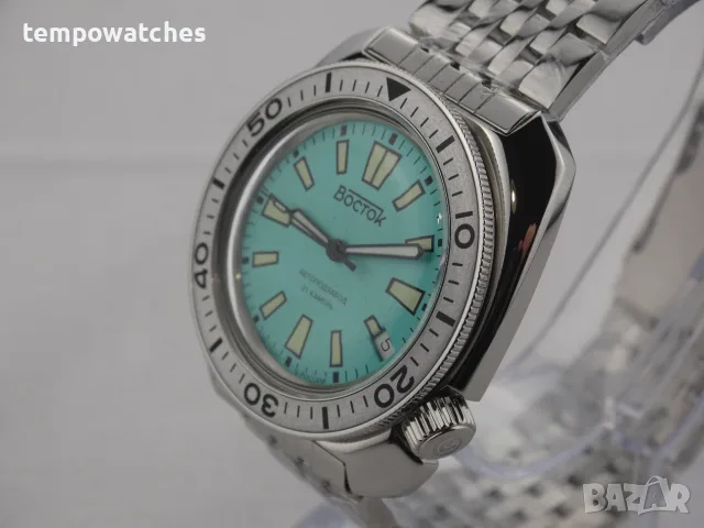 ВОСТОК АМФИБИЯ АВТОМАТИЧЕН-"ЧЕРЕПАХА"-"TIFFANY" ref: 70088В, снимка 6 - Мъжки - 48082149