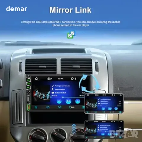 Автомултимедия 1 DIN с екран 17,78 см, безжични CarPlay и Android Auto, снимка 4 - Аксесоари и консумативи - 56228525