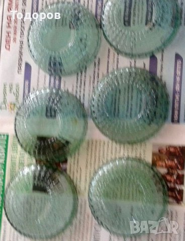 Комплект стъклени чинийки 6 бр., снимка 2 - Чинии - 37196016