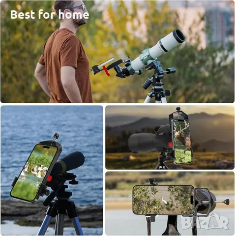 Държач за свързване на смартфон към телескоп ,микроскоп ,бинокъл, снимка 3 - Селфи стикове, аксесоари - 50005559