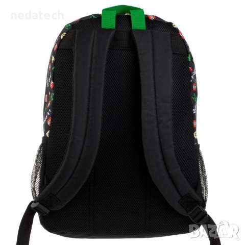 Ученическа раница Minecraft, Зелен, 32x18x43 см., снимка 4 - Раници - 51530945