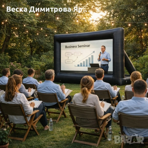 🎬 Надуваем проекционен екран за кино на открито, снимка 6 - Друга електроника - 53961094