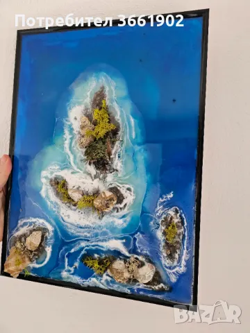 Жива картина Ръчна изработка Скандинавски мъх , снимка 15 - Картини - 39895881