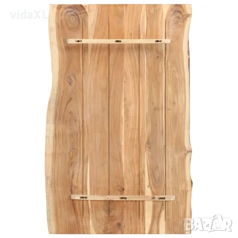 vidaXL Плот за маса, акациево дърво масив, 100x(50-60)x3,8 cм（SKU: 286332）, снимка 2 - Маси - 56089781