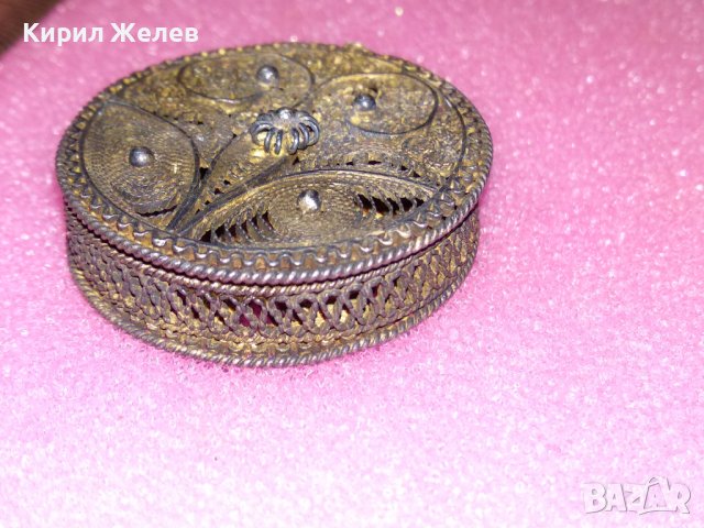 СТАРИННА АЖУРНА СРЕБЪРНА КУТИЙКА МЕДАЛЬОН ФИЛИГРАННО СРЕБРО ВИСОКА ПРОБА РЪЧНА РАБОТА УНИКАТ 43079, снимка 10 - Антикварни и старинни предмети - 44394170