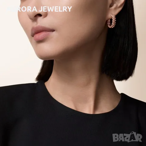 CARTIER Clash de Cartier Rose Gold Hoop Дамски Обеци, снимка 4 - Обеци - 55931931