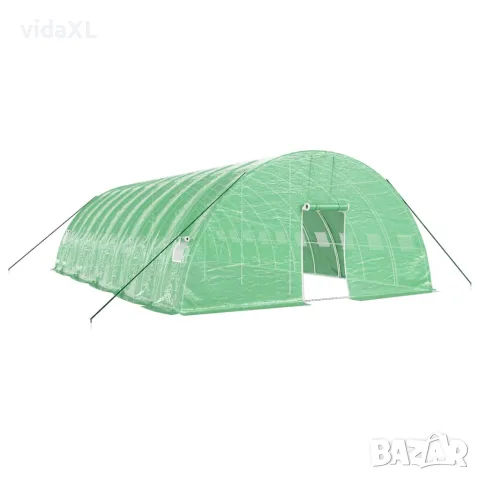 vidaXL Оранжерия със стоманена рамка зелена 60 м² 10x6x2,85 м, снимка 1 - Оранжерии - 56146702