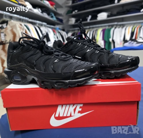 Nike Air Max Plus Нови Черни Мъжки Маратонки 40-44 Номер , снимка 4 - Маратонки - 54106733