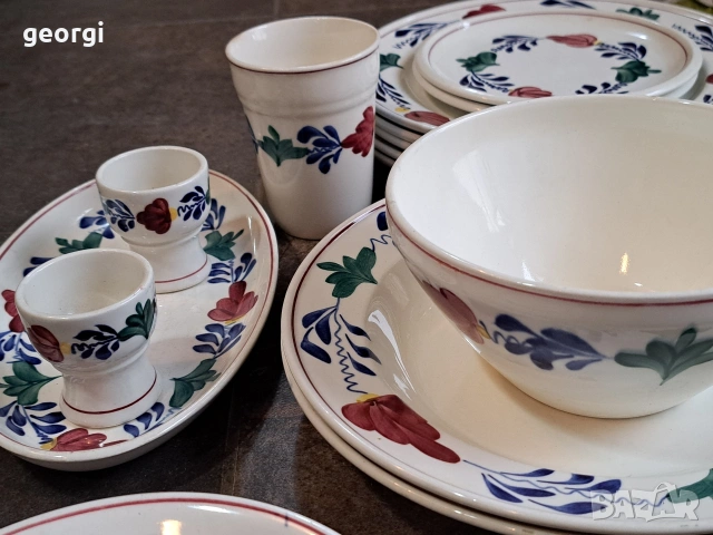 холандски сервиз за хранене Boch Borenbont и Petrus Regout & Co. Maastricht 31/3, снимка 9 - Сервизи - 53053694