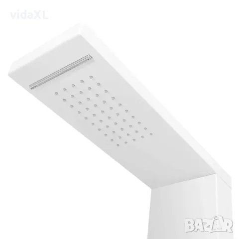 vidaXL Система душ панел от алуминий, матирано бяло, снимка 6 - Душове - 56146034