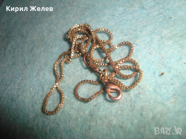 ПОЗЛАТЕН ФИН ЛАНЕЦ КОЛИЕ РЕТРО ПЛЕТКА БЛАГОРОДНА НЕРЪЖДАЕМА СТОМАНА с ПОЗЛАТА ВИНТИДЖ ВЕРИЖКА 87800 , снимка 7 - Антикварни и старинни предмети - 35364583