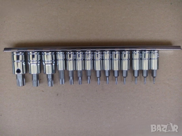 GENIUS TOOLS 14 части 1/4 3/8 вложки битове звезда KOBALT 6 броя 3/8 вложки с торкс и шестограми, снимка 2 - Други инструменти - 52928672