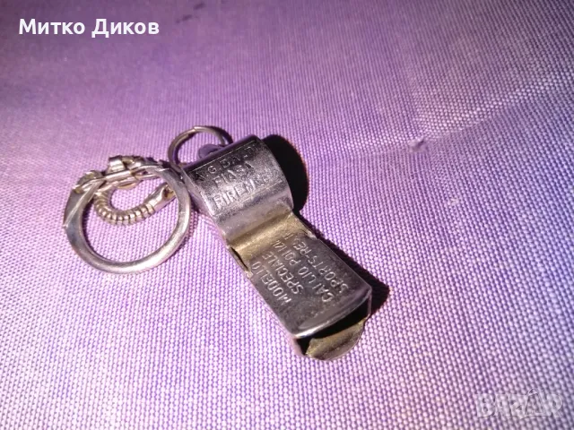 Маркова италианска полицейска свирка отлична футболна Баллила Ballila с халка за закачване, снимка 5 - Футбол - 47522236