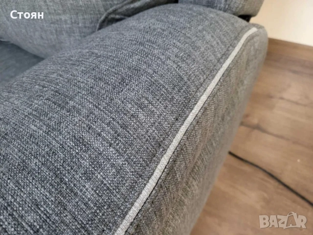 Сив фотьойл от плат с електрически релаксиращ механизъм, снимка 9 - Дивани и мека мебел - 51955597