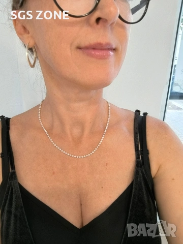 Сребърна верижка от Италия с родиево покритие, снимка 10 - Колиета, медальони, синджири - 53109189