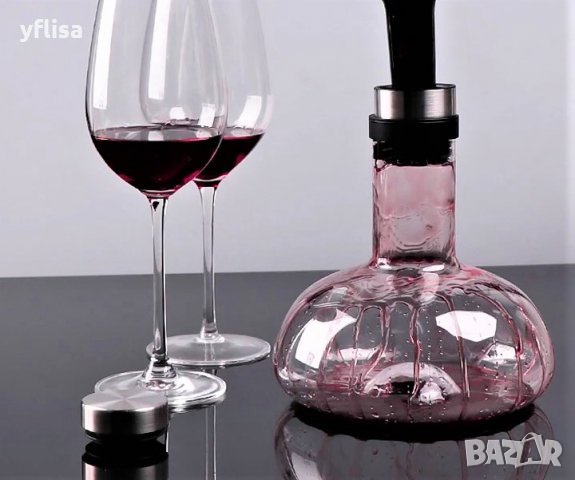 Кристален декантер за вино 1 л., снимка 4 - Подаръци за мъже - 30660965