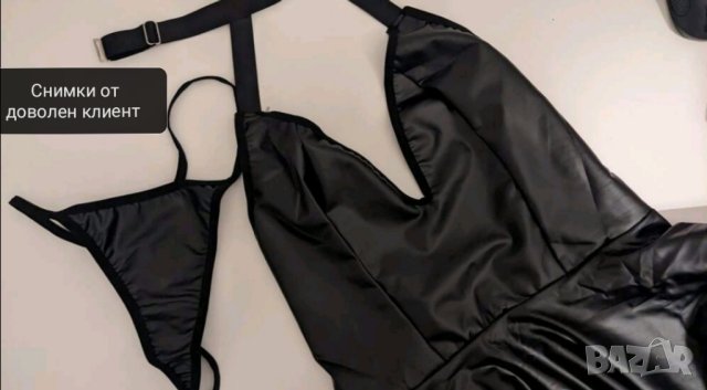 Секси кожена рокля с прашки, снимка 7 - Бельо - 44176724