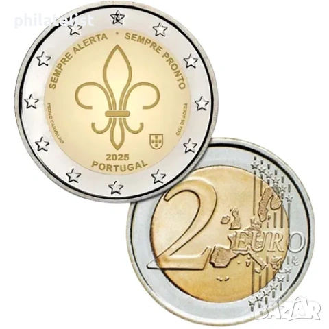Португалия 2025 – 2 евро – Скаути UNC