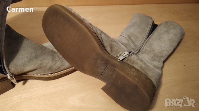 Италиански ботуши от естествена кожа / набук, снимка 9 - Дамски ботуши - 31277722