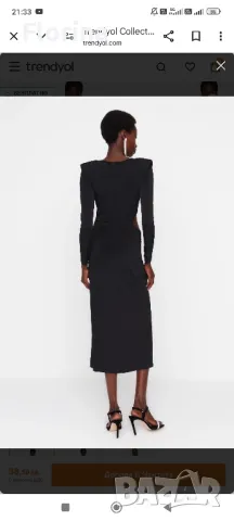 Черна вечерна рокля, нова с етикет, снимка 2 - Рокли - 49840100