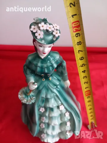 Стара Японска Порцеланова Статуетка Дама с Чадър, снимка 7 - Антикварни и старинни предмети - 55958606