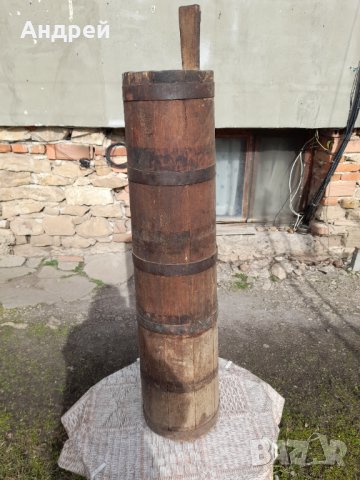 Стара дървена буталка,бучка, снимка 2 - Други ценни предмети - 44327660