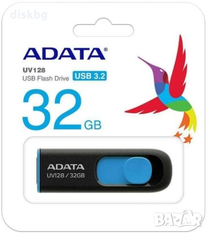 USB 32GB Flash памет ADATA UV128 (3.2) - нова бърза памет, запечатана, снимка 1