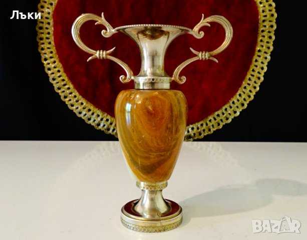 Ваза,амфора,свещник,оникс и бронз. , снимка 3 - Вази - 37369698