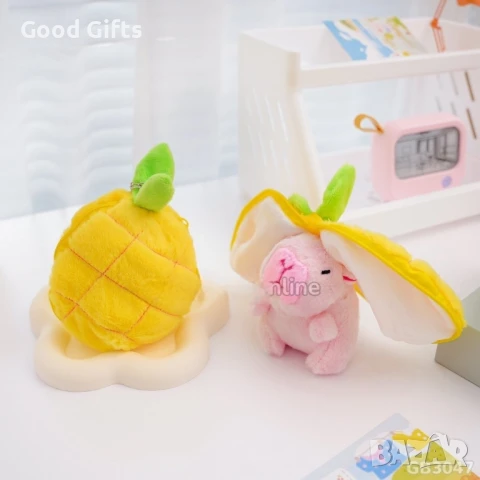 Трансформираща се Плюшена играчка Капибара Плодче, 25см, снимка 6 - Плюшени играчки - 50968010