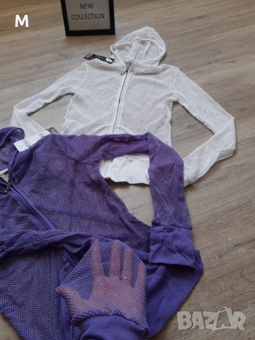 Нова колекция дамски мрежест суитчер в лилав цвят на намаление, снимка 4 - Спортни екипи - 29619081