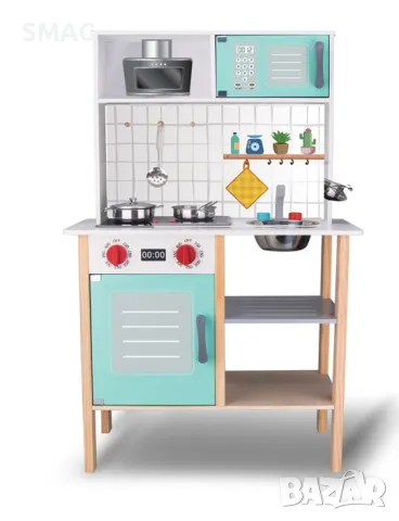 Дървена кухня със светлинни и звукови аксесоари 60x30x92.5см S_1219630, снимка 2 - Други - 48257877