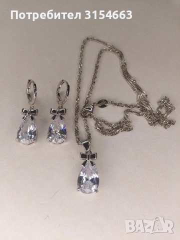 Комплект колие и обици , снимка 7 - Бижутерийни комплекти - 54209140