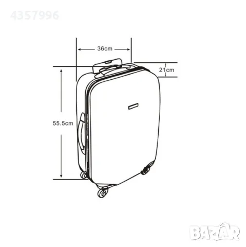 Куфар с колелца, 33л., Розов, снимка 9 - Куфари - 48943936