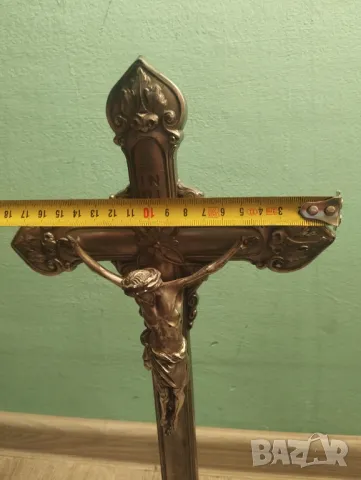 настолен кръст,разпятие арт нуво, снимка 5 - Други ценни предмети - 47738305