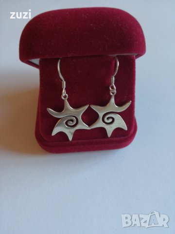 Сребърни  висящи обеци  - сребро проба 925, снимка 2 - Обеци - 30426308