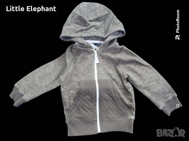 Суитчер с качулка за 12-18 мес момченце маслина,Англия/нов