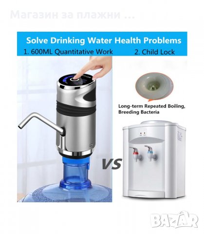 ЕЛЕКТРИЧЕСКА ПОМПА ЗА ВОДА С USB ЗАРЕЖДАНЕ - код 1598, снимка 16 - Други стоки за дома - 33992617