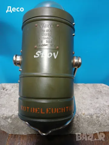 Стар военен немски фенер Varta., снимка 3 - Антикварни и старинни предмети - 56041501