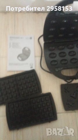 гофретник със сменяеми плочи може бартер за скара, снимка 5 - Гофретници - 40257533