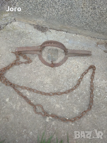 голям стар вълчи капан, снимка 2 - Антикварни и старинни предмети - 54269360