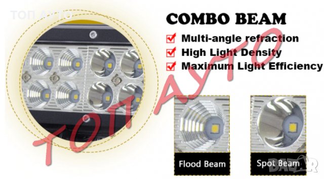 Лед Бар 3D За Кола Джип SUV ATV Камион Трактор 10-30V, снимка 7 - Аксесоари и консумативи - 31476498