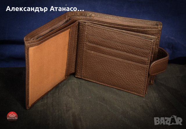 Персонализирано мъжко портмоне от италианска ЕСТЕСТВЕНА КОЖА , снимка 6 - Портфейли, портмонета - 30456935